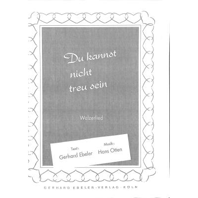 9790200800012 - Du kannst nicht treu sein