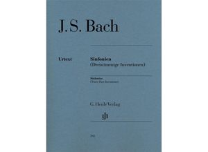 9790201805924 - Sinfonien (Dreistimmige Inventionen) für Klavier zu 2 Händen - Johann Sebastian - Sinfonien (Dreistimmige Inventionen) Bach Kartoniert (TB)