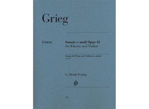 9790201807003 - Sonate für Klavier und Violine c-Moll op45 - Edvard - Violinsonate c-moll op 45 Grieg Kartoniert (TB)