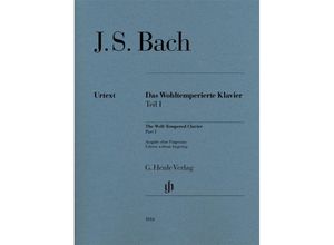 9790201810140 - Das Wohltemperierte Klavier ohne Fingersätze 1 Bach Johann Sebastian - Das Wohltemperierte Klavier Teil I BWV 846-869 - Johann Sebastian Bach Kartoniert (TB)