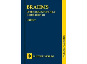 9790201874838 - Studien-Editionen   Johannes Brahms - Streichquintett Nr 2 G-dur op 111 Kartoniert (TB)