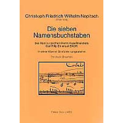 9790202011560 - Die 7 Namensbuchstaben des hamburgischen Herrn Kapellmeisters Carl Philip Emanuel Bach