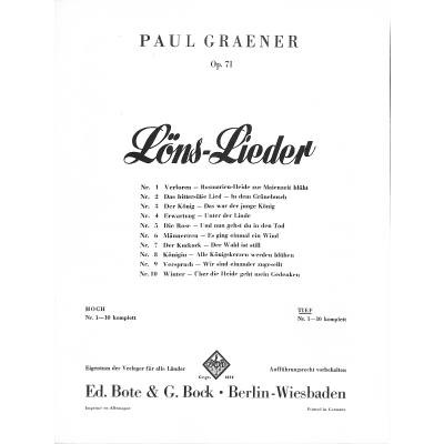 9790202501818 - Löns Lieder op 71