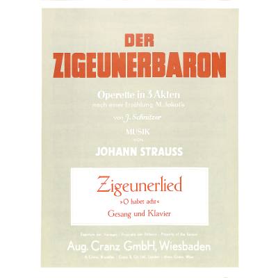 9790204003235 - Zigeunerlied - o habet acht (Zigeunerbaron)