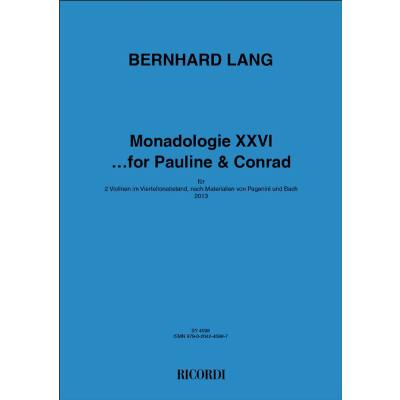 9790204245987 - Monadologie 26 for Pauline + Conrad