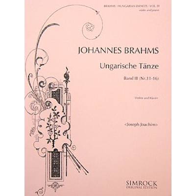 9790221103161 - Ungarische Tänze 3 (Nr 11-16)