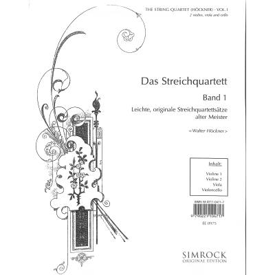 9790221104717 - Das Streichquartett 1