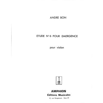 9790230201612 - Etüde 6 pour emergence