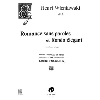 9790230354578 - Romance sans paroles et rondo elegant op 9