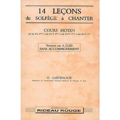 9790231102437 - 14 lecons de solfege a chanter cours moyen