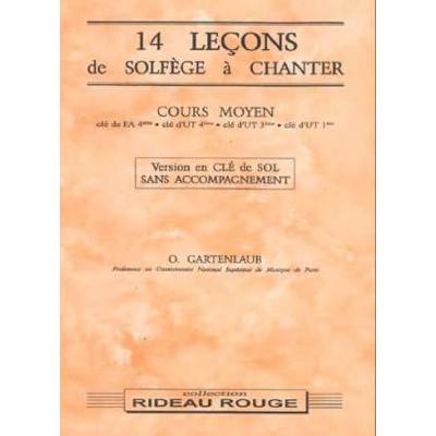 9790231102734 - 14 lecons de solfege a chanter cours moyen