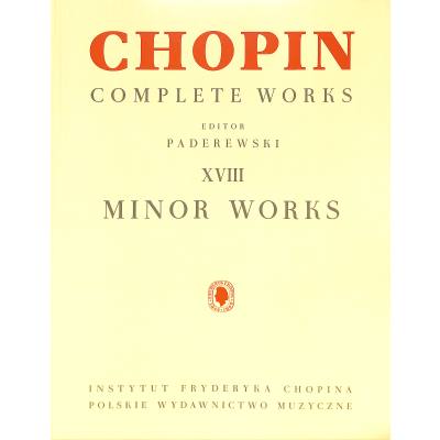 9790274000530 - Complete works 18 - minor works