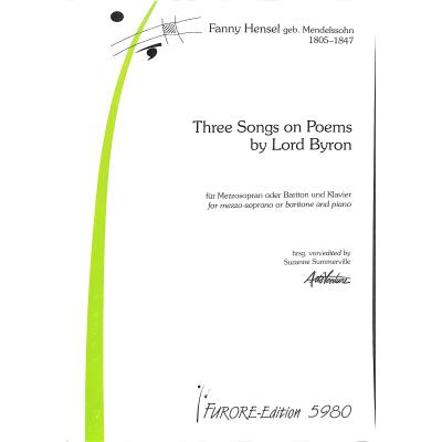 9790500125983 - 3 Songs on Poems by Lord Byron