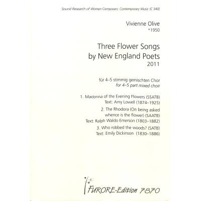 9790500127871 - 3 Flower songs by New England Poets 2011