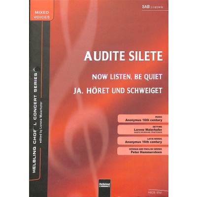 9790500226345 - Audite silete - now listen be quiet -