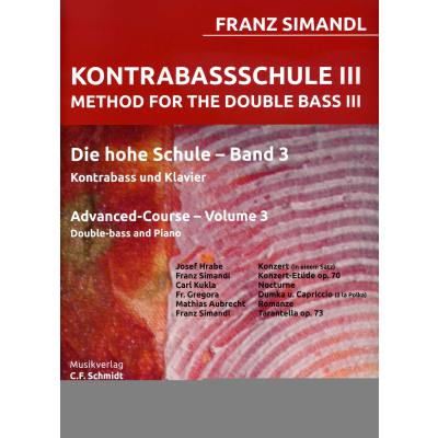 9790500334187 - Kontrabass Schule 3 | Die hohe Schule 3