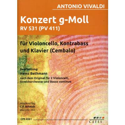 9790500335610 - CONCERTO G-MOLL RV 531 F 3 2 T 61 PV 411