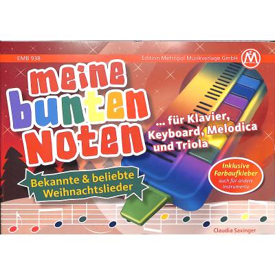 9790501639380 - Meine bunten Noten für Klavier Keyboard Melodica + Triola | Bekannte und neue Weihnachtslieder