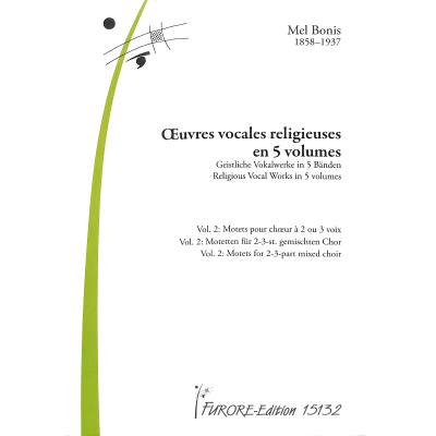 9790501829323 - Oeuvres vocales religieuses 2 - Motetten