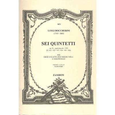 9790520011419 - 6 Quintetti op 55