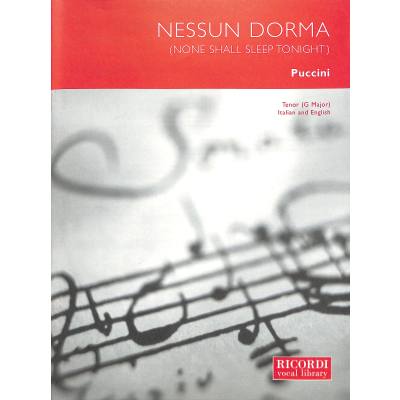 9790570024377 - Nessun Dorma (Turandot) G-Dur