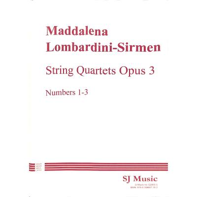 9790708807742 - String Quartet op 3 Nr 1-3