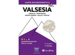 9791281223028 - Valsesia Sud Est Karte (im Sinne von Landkarte)