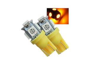 9795002489991 - 10x W5W T10 194 168 5 LED Birne Auto Innenleuchte Blinker 5050 SMD Bernsteingelb 12V Hasaki