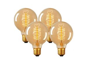 9795002499204 - Maerex - 4er-Pack Retro-Edison-Glühbirne E27 110 v 60 w 64 a G80 E26 Filament Vintage Spiralglühlampe 4 Stück