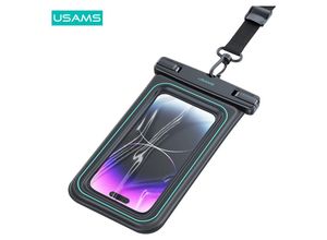 9795002598419 - USAMS 7 Zoll IP68 wasserdichte schwimmende Touchscreen-Handytasche mit Trageband für Telefone bis zu 67 Zoll für Samsung Galaxy S23 Ultra für iPhone