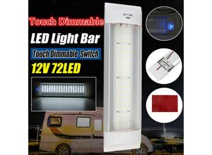 9795002602277 - Maerex - 2 Stück 12V 72LED Auto-Innenlichtleiste Touch Bar Dimmbar Home Cabinet Schrank Lichtleiste Lampe für Van Truck Caravan Boat