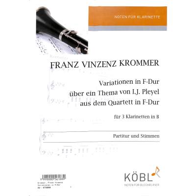 9990000561889 - Variationen F-Dur | Über ein Thema von Pleyel aus dem Quartett F-Dur