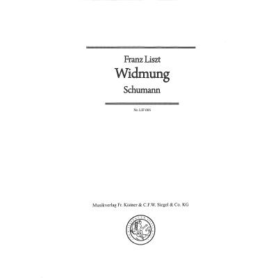 9990001175283 - Liebeslied Widmung von Schumann Piano