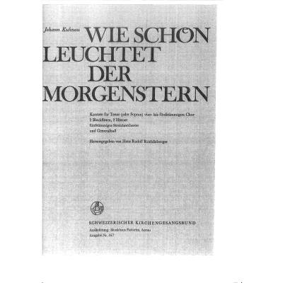 9990001486785 - Wie schön leuchtet der Morgenstern